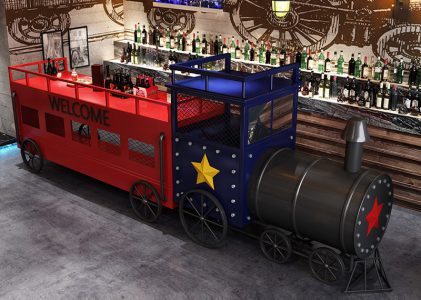 Locomotive-shaped bar