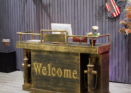 Nordic retro cashier desk