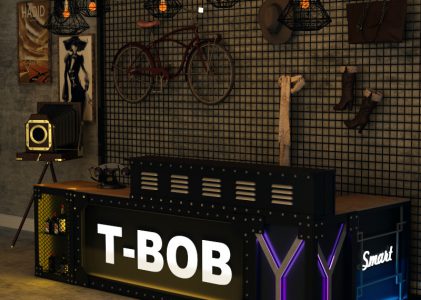 Restaurant bar cashier desk