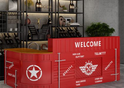 Industrial style cashier desk