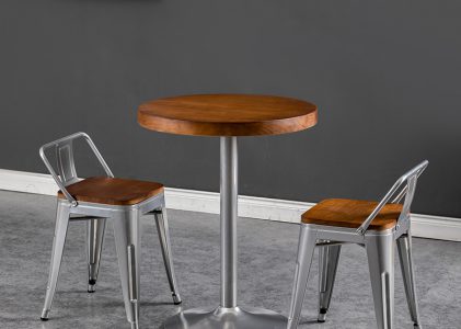 Industrial style dining table and chair combination