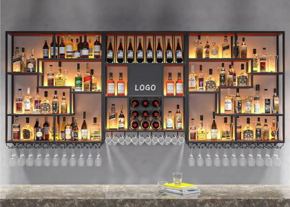 Simple wall-mounted wine rack