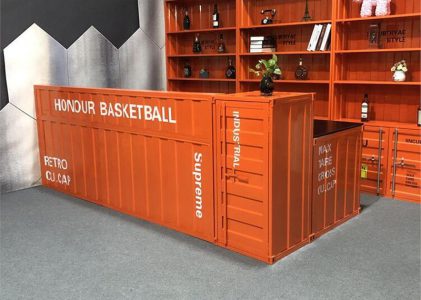 Industrial style container cashier desk