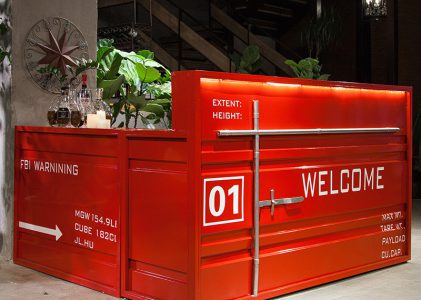 Container Industrial style cashier desk