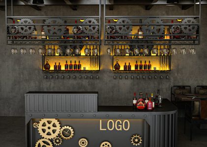 Industrial style retro cashier desk